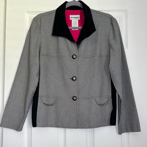 Perceptions Jackets & Blazers - Vintage- Perceptions Monochrome Houndstooth Blazer